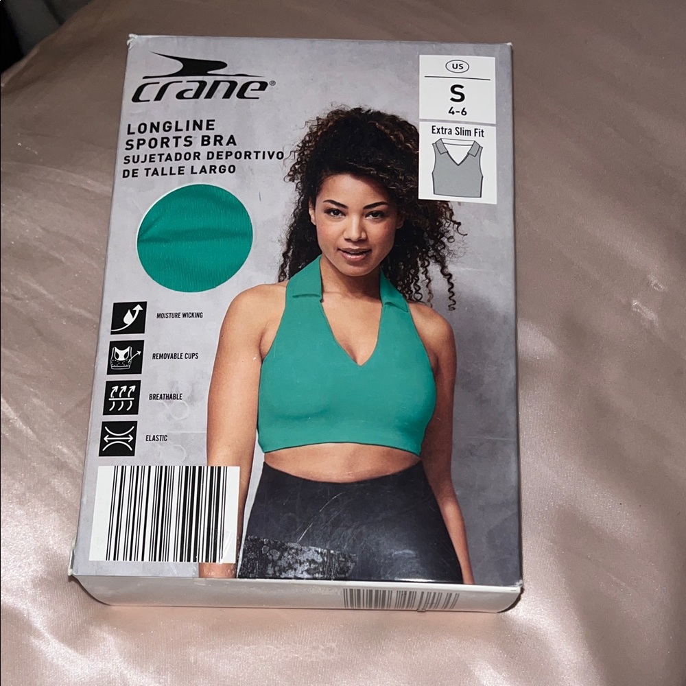 Crane Women's Longline Sports Bra - Teal